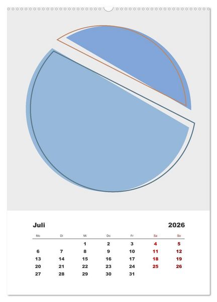Produktbild: GeoArt - geometrische Formen (hochwertiger Premium Wandkalender 2026 DIN A2 hoch), Kunstdruck in Hochglanz