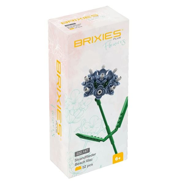 Produktbild: BRIXIES 222147 - Strandflieder blau, 3D Konstruktionsbausatz, ca. 52 Teile