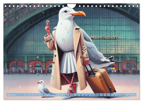 Produktbild: Die M&ouml;we Emma in Hamburg (Wandkalender 2027 DIN A4 quer), CALVENDO Monatskalender