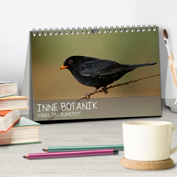 Produktbild: INNE BOTANIK - V&ouml;gel im Ruhrpott (Tischkalender 2026 DIN A5 quer), CALVENDO Monatskalender