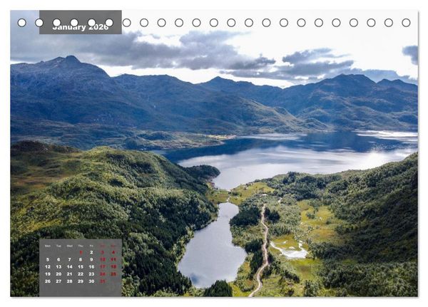 Produktbild: Bird's eye view of Norway (Desk Calendar 2026 DIN A5 landscape), CALVENDO 12 Month DeskCalendar
