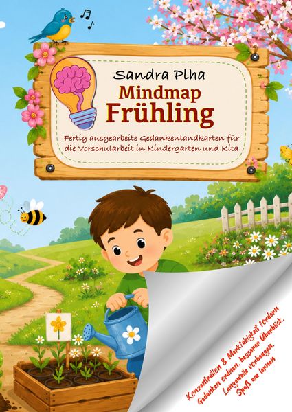 Produktbild: KitaFix-Mindmap Fr&uuml;hling (Fertig ausgearbeitete Gedankenlandkarten f&uuml;r die Vorschularbeit in Kindergarten und Kita)