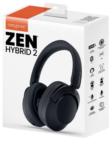 Produktbild: CREATIVE Zen Hybrid 2 Over-Ear, Bluetooth 5.2, AAC, schwarz
