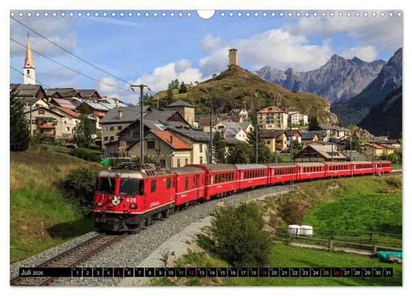 Produktbild: Rh&auml;tische Bahn 2026 (Wandkalender 2026 DIN A3 quer), CALVENDO Monatskalender