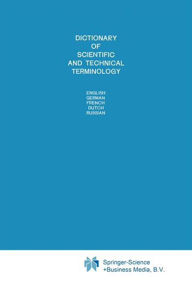 Produktbild: Dictionary of Scientific and Technical Terminology