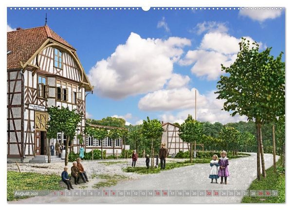 Produktbild: Altmark um 1900 - Orte zur Kaiserzeit in Farbe &ndash; kolorierte Fotografien (Wandkalender 2026 DIN A2 quer), CALVENDO Monatskalender