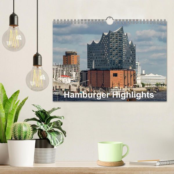 Produktbild: Hamburger Highlights (Wandkalender 2026 DIN A4 quer), CALVENDO Monatskalender