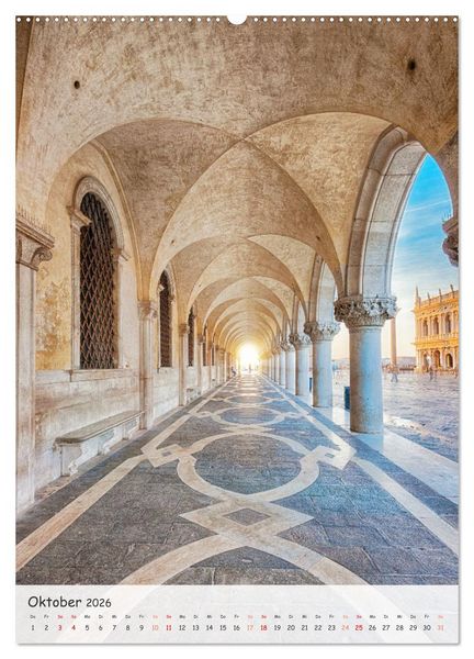 Produktbild: Venedig und Burano, Stadt am Wasser und Insel der bunten H&auml;user (hochwertiger Premium Wandkalender 2026 DIN A2 hoch), Kunstdruck in Hochglanz