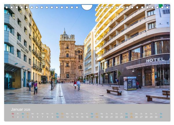 Produktbild: Malaga - andalusische Mittelmeerk&uuml;ste (Wandkalender 2026 DIN A4 quer), CALVENDO Monatskalender