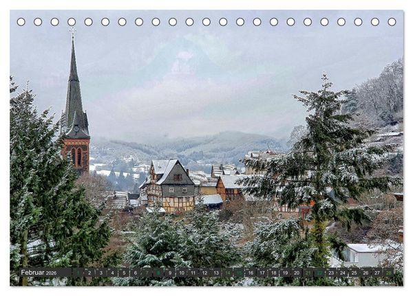 Produktbild: Sch&ouml;nes Biedenkopf Luftkurort in Hessen (Tischkalender 2026 DIN A5 quer), CALVENDO Monatskalender