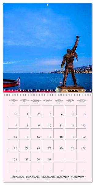 Produktbild: Evasion &agrave; Montreux (Calendrier mural carr&eacute; 2026 30x30 cm) Calendrier double avec une page pour vos prises de notes