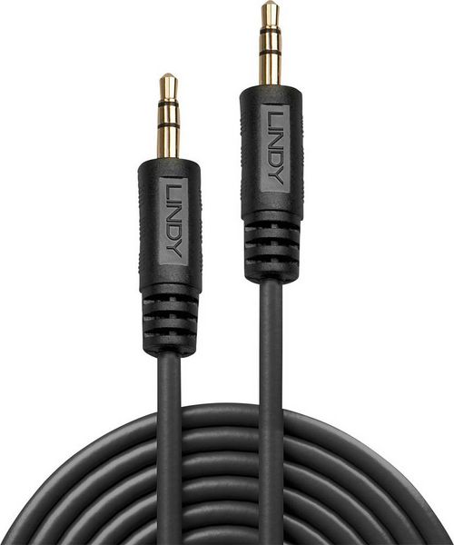 Produktbild: LINDY 35642 Klinke Audio Anschlusskabel [1x Klinkenstecker 3.5 mm - 1x Klinkenstecker 3.5 mm] 2.00 m Schwarz
