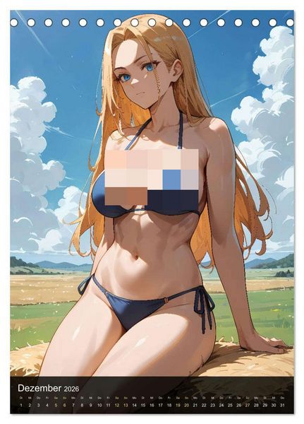 Produktbild: Manga Beauties - 12 Sch&ouml;nheiten im Manga-Stil (Tischkalender 2026 DIN A5 hoch), CALVENDO Monatskalender