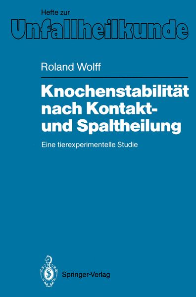 Produktbild: Knochenstabilit&auml;t nach Kontakt- und Spaltheilung