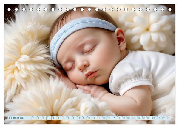 Produktbild: Schlummernde Babys (Tischkalender 2026 DIN A5 quer), CALVENDO Monatskalender
