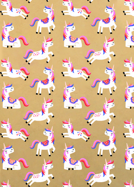 Produktbild: Geschenkpapier "Einhorn"
