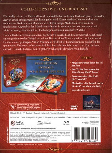Produktbild: TinkerBell - Die Suche nach dem verlorenen Schatz - Collector's DVD (+ Buch)