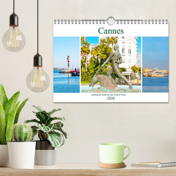 Produktbild: Cannes - idyllische Stadt an der C&ocirc;te d&rsquo;Azur (Wandkalender 2026 DIN A4 quer), CALVENDO Monatskalender