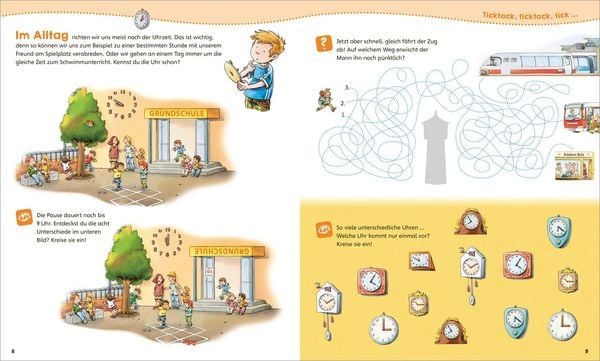 WAS IST WAS Junior Mitmach-Heft Uhr und Zeit verstehen