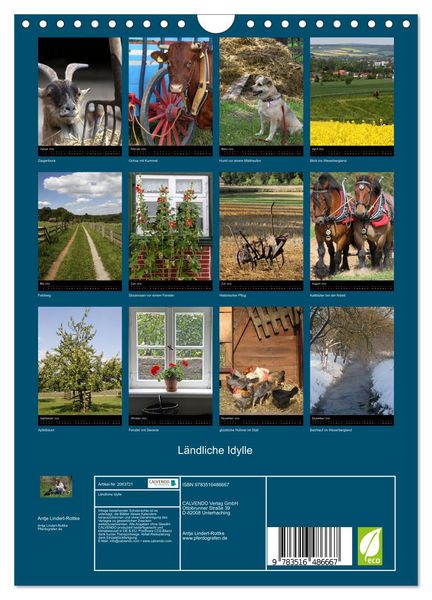 Produktbild: L&auml;ndliche Idylle (Wandkalender 2026 DIN A4 hoch), CALVENDO Monatskalender