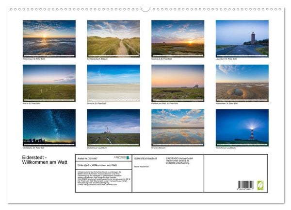 Produktbild: Eiderstedt - Willkommen am Watt (Wandkalender 2026 DIN A2 quer), CALVENDO Monatskalender