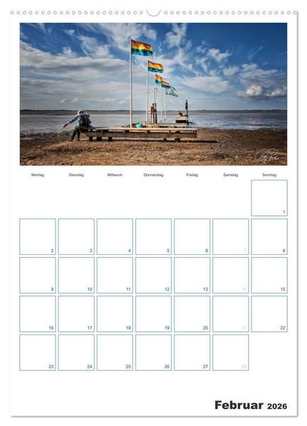 Produktbild: Friesland - Nordseebad Dangast (Wandkalender 2026 DIN A2 hoch), CALVENDO Monatskalender