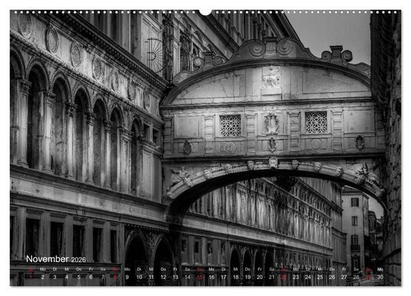 Produktbild: Venedig - Licht und Schatten (hochwertiger Premium Wandkalender 2026 DIN A2 quer), Kunstdruck in Hochglanz