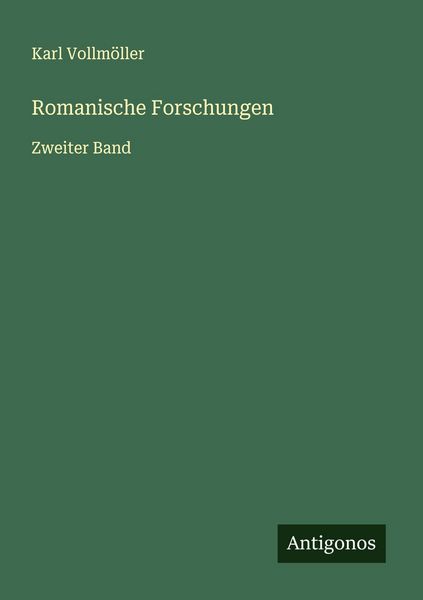 Produktbild: Romanische Forschungen