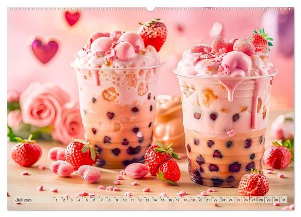 Produktbild: Cappuccino, Latte und mehr - Der gro&szlig;e Kaffeekalender (Wandkalender 2026 DIN A2 quer), CALVENDO Monatskalender