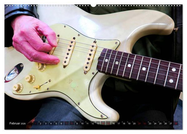 Produktbild: Vintage Gitarren in Szene gesetzt (hochwertiger Premium Wandkalender 2026 DIN A2 quer), Kunstdruck in Hochglanz
