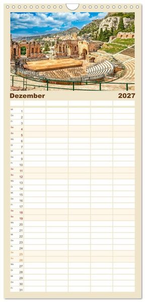 Produktbild: Familienplaner 2027 - Magna Graecia - Griechische antike St&auml;tten in S&uuml;ditalien mit 5 Spalten (Wandkalender, 21 x 45 cm) CALVENDO