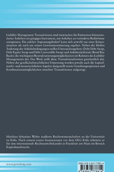 Produktbild: Liability Management Transaktionen