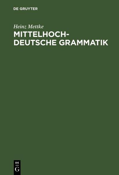 Produktbild: Mittelhochdeutsche Grammatik