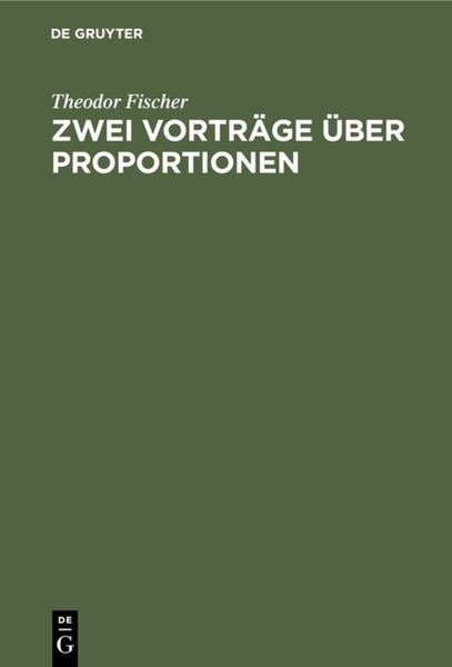 Produktbild: Zwei Vortr&auml;ge &uuml;ber Proportionen