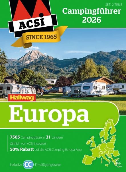 Produktbild: ACSI Campingf&uuml;hrer Europa 2026