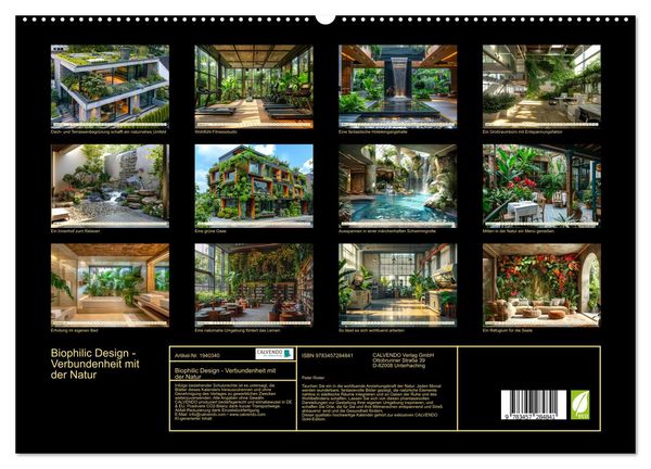 Produktbild: Biophilic Design - Verbundenheit mit der Natur (hochwertiger Premium Wandkalender 2026 DIN A2 quer), Kunstdruck in Hochglanz
