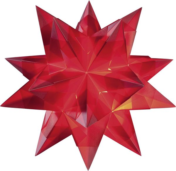 Produktbild: Folia Bascetta-Stern Set, TRANSPARENTPAPIER 115g/m&sup2;, 20x20cm, 32 Blatt, rot