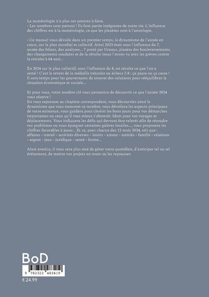 Produktbild: Num&eacute;rologie 2024... Votre chiffre cl&eacute; r&eacute;v&egrave;le ce qui vous attend chaque mois !