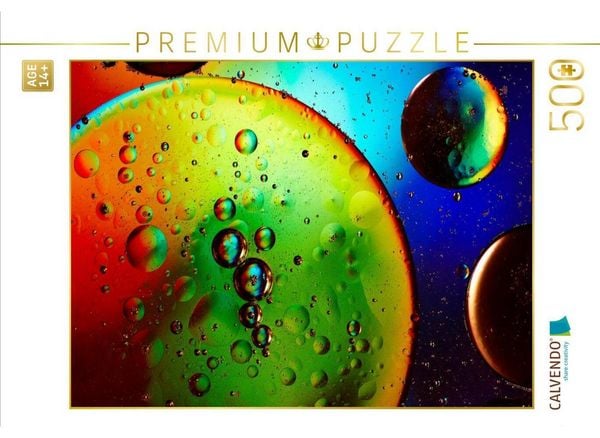 CALVENDO Puzzle Farbrausch mit Öl und Wasser 10 | 500 Teile Lege-Größe 48 × 36 cm Foto-Puzzle für Erwachsene