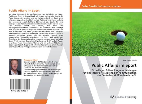 Public Affairs im Sport, Taschenbuch von Alexander Scholl, AV Akademikerverlag, 9783639463064