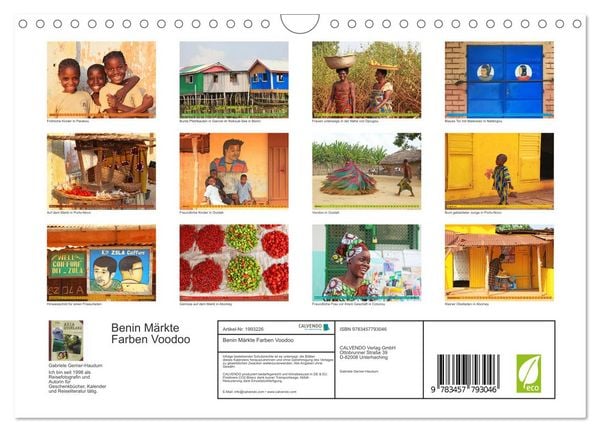 Produktbild: Benin M&auml;rkte Farben Voodoo (Wandkalender 2026 DIN A4 quer), CALVENDO Monatskalender