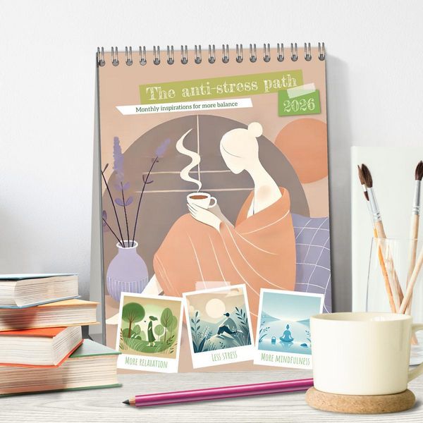 Produktbild: The anti-stress path - Monthly inspirations for more balance (Desk Calendar 2026 DIN A5 portrait), CALVENDO 12 Month DeskCalendar