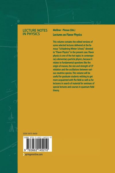 Produktbild: Lectures on Flavor Physics
