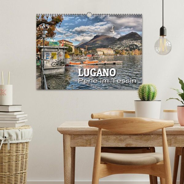Produktbild: Lugano - Perle im Tessin (Wandkalender 2026 DIN A3 quer), CALVENDO Monatskalender