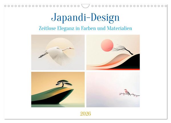 Produktbild: Japandi-Design (Wandkalender 2026 DIN A3 quer), CALVENDO Monatskalender