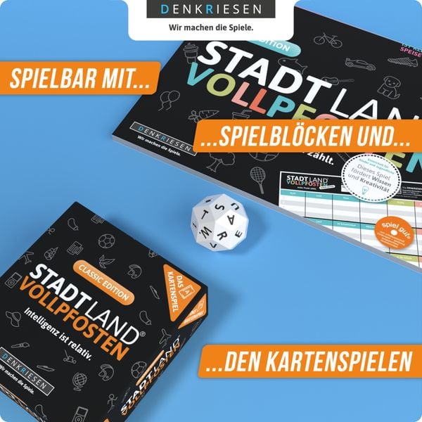 Denkriesen - Stadt Land Vollpfosten® - Würfel