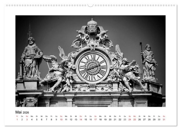 Produktbild: ROM Monochrom (hochwertiger Premium Wandkalender 2026 DIN A2 quer), Kunstdruck in Hochglanz