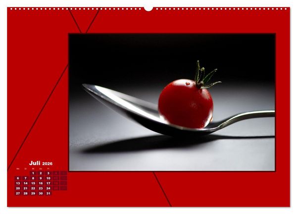 Produktbild: Powerfarbe Rot (Wandkalender 2026 DIN A2 quer), CALVENDO Monatskalender