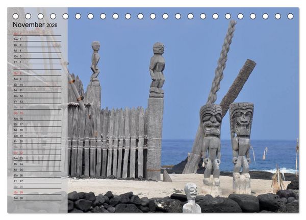 Produktbild: Land of Aloha - Hawaii Monatsplaner (Tischkalender 2026 DIN A5 quer), CALVENDO Monatskalender
