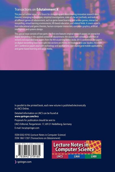 Produktbild: Transactions on Edutainment X